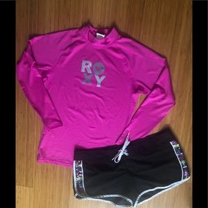 SOLD Roxy Rash Guard & OP Shorts Bundle